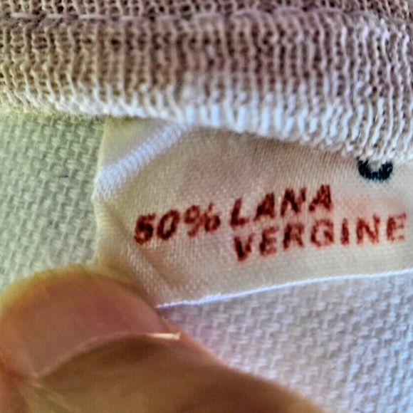 Vintage Maglificio di Tollegno Bisque merino wool Knit Dress Sz 6 ~Made in Italy - Picture 7 of 7